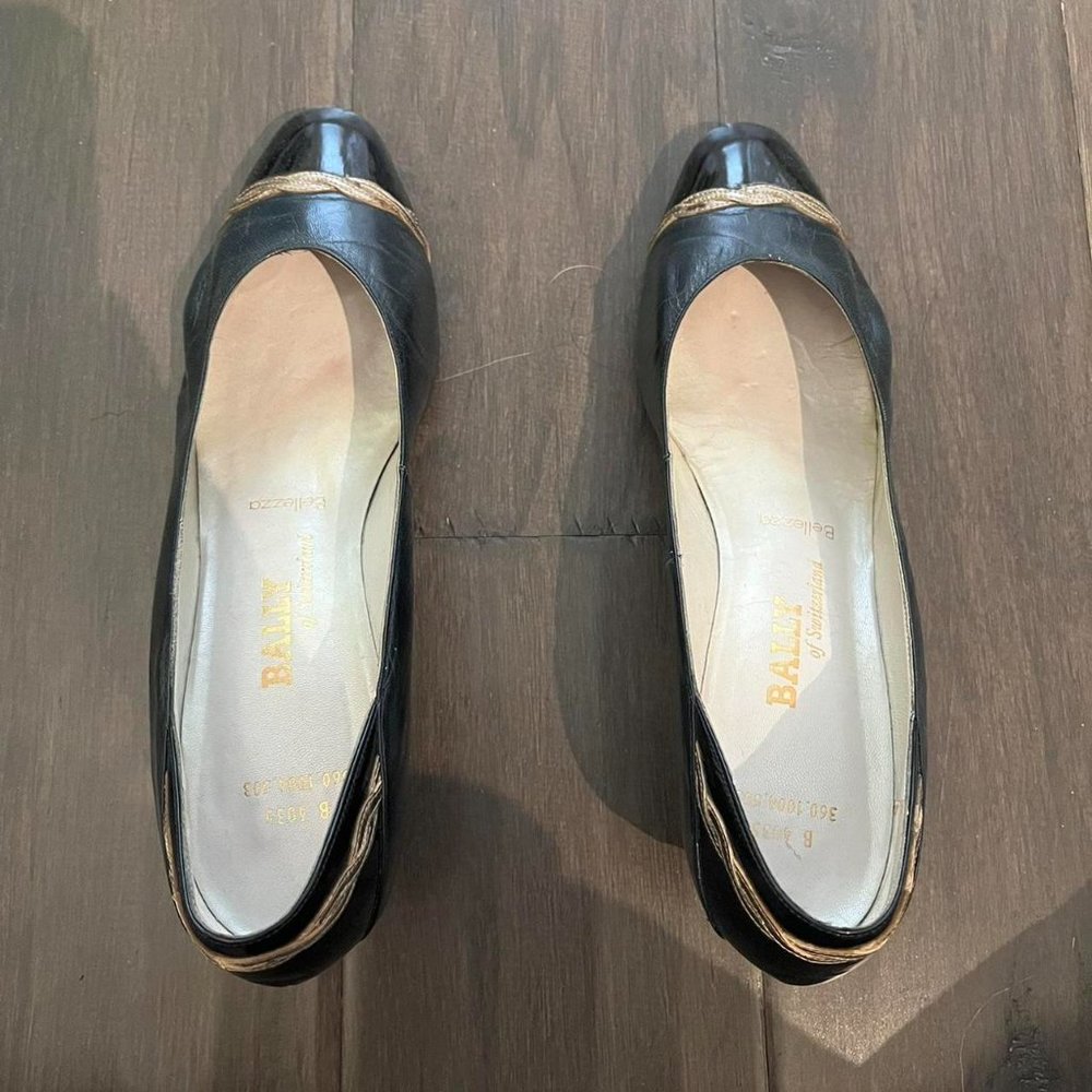Navy blue vintage Bally heels, size 5.5 - Picture 5 of 8